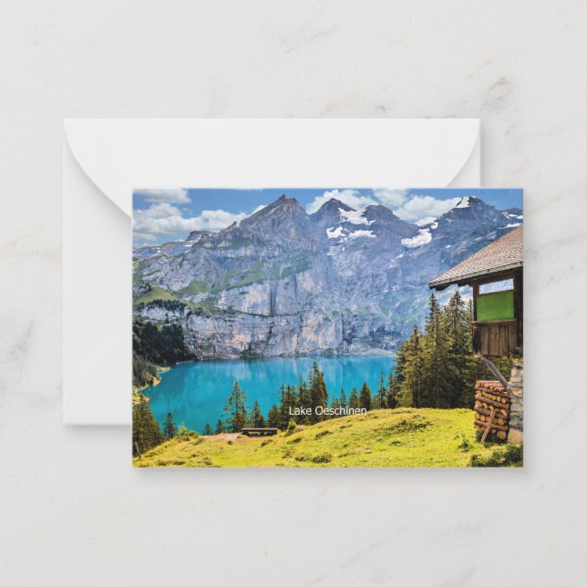 Carte De Correspondance Lac Oeschinen, Suisse (Devant)
