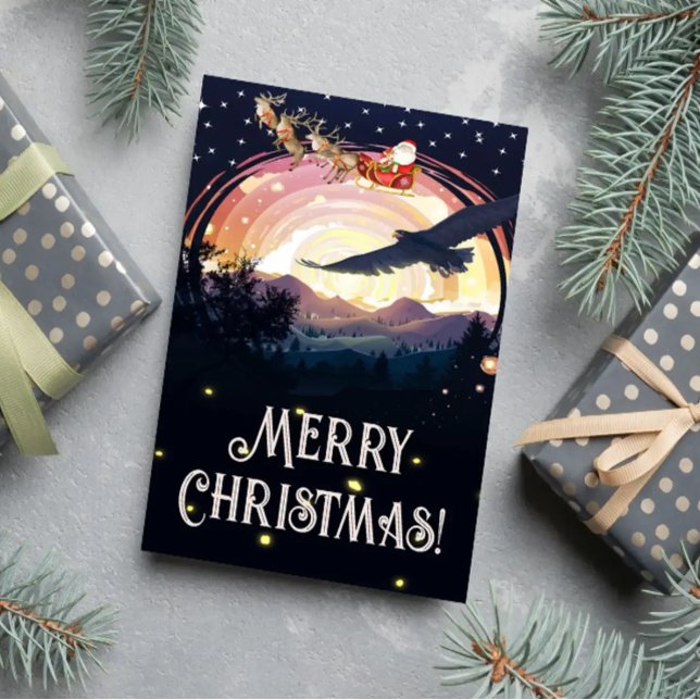 Carte De Correspondance L'aigle au-dessus de Père Noël (Créateur téléchargé)