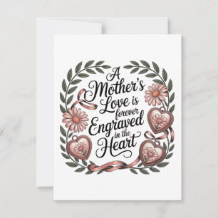 Carte De Correspondance L'amour d'une mère est à jamais gravé dans le cœur