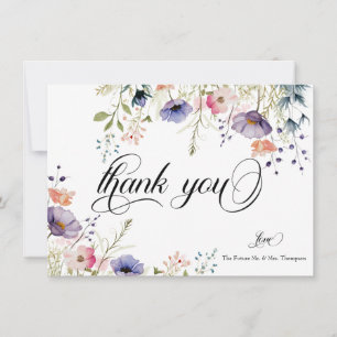 Carte De Correspondance L'amour en fleur Merci floral