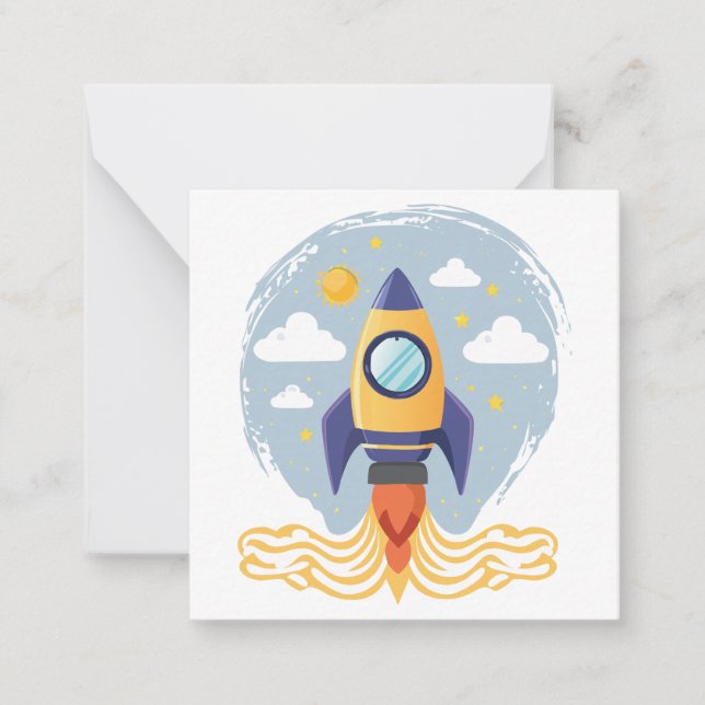 Carte De Correspondance Lancement de fusée (Devant)