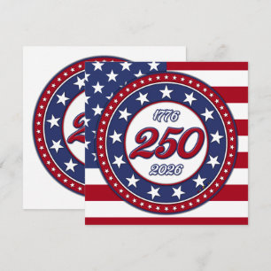 Carte De Correspondance L'anniversaire des 250 ans de l'Amérique avec le d