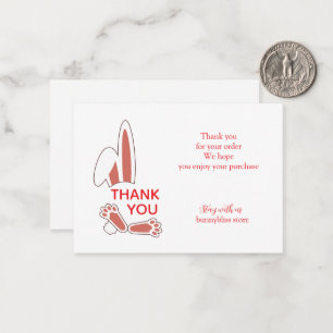 Carte De Correspondance Lapin Kawaii Qui Regarde Merci