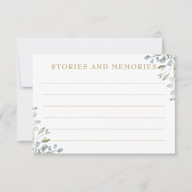 Carte De Correspondance Laurel Greenery Floral Garland souvenirs (Devant)