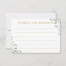 Carte De Correspondance Laurel Greenery Floral Garland souvenirs