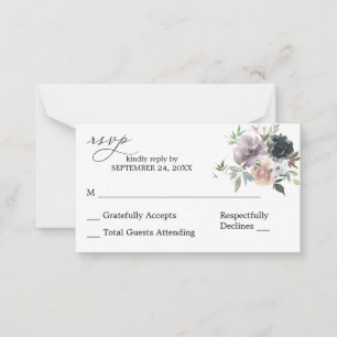 Carte De Correspondance Lavande Budget, Marine Rose Floral 2SM Pas de repa