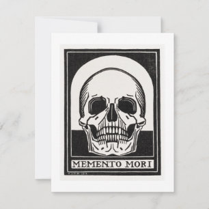 Carte De Correspondance Le crâne Memento Mori