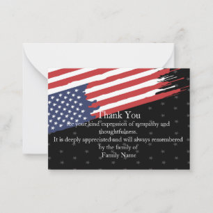 Carte De Correspondance Le drapeau américain après les funérailles