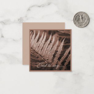 Carte De Correspondance Le feuillage botanique Mocha Mousse