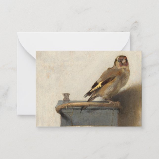 Carte De Correspondance Le Goldfinch, 1654 par Carel Fabritius (Devant)