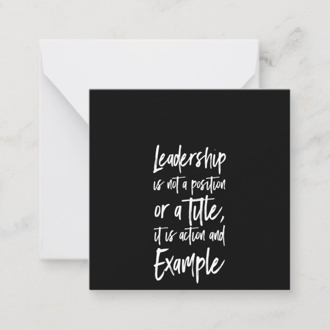 Carte De Correspondance le leadership est un exemple (Devant)