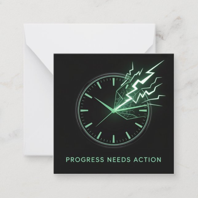 Carte De Correspondance Le progrès nécessite une action (Devant)