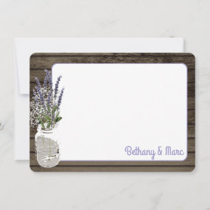 Carte De Correspondance Le souffle du bébé et le Merci de pot de lavande
