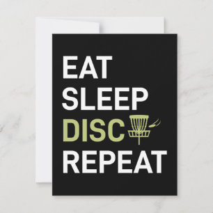 Carte De Correspondance Lecteur de golf sur disque   Eat Sleep Disk Golf R