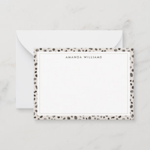 Carte De Correspondance Leopard Cheetah Motif de peau animale sauvage