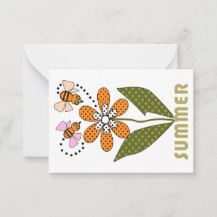 Carte De Correspondance les abeilles aiment l'été et moi aussi