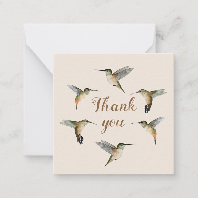 Carte De Correspondance Les colibris d'Allen (Devant)