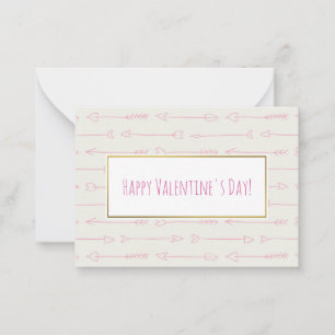 Carte De Correspondance Les flèches roses Valentine carde 100 paquets