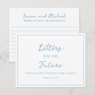 Carte De Correspondance Lettres pour le futur coffret de capsule temporell