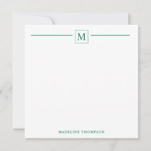 Carte De Correspondance Ligne minimaliste minimaliste de base Forêt vert M