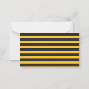 Carte De Correspondance Lignes géométriques horizontales jaunes et noires