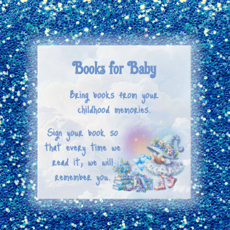 Carte De Correspondance Livres de gnome de myrtille fantaisiste bleue pour