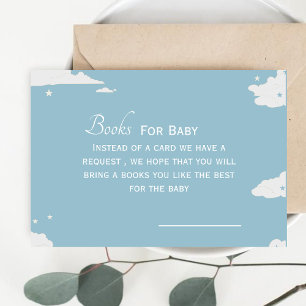 Carte De Correspondance Livres minimalistes bleus pour baby shower pour bé