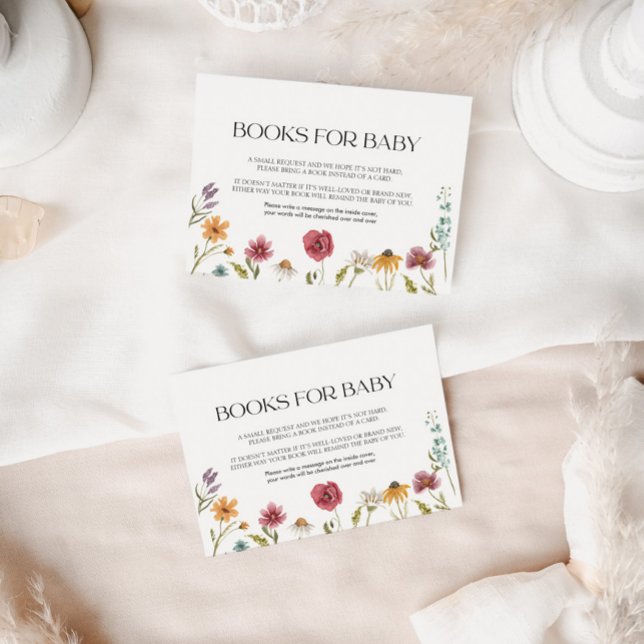 Carte De Correspondance Livres pour Baby Card Floral (Créateur téléchargé)