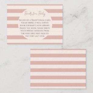 Carte De Correspondance Livres pour bébé Fille Cadre Cercle Rose Poussiére