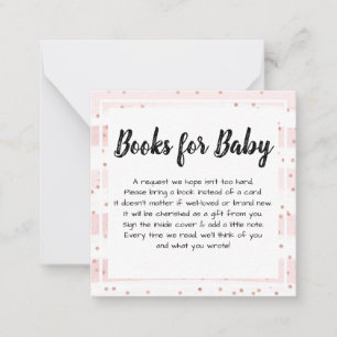 Carte De Correspondance Livres Pour Bébé mignon Pink Stripes