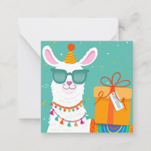 Carte De Correspondance Llama d'anniversaire