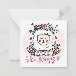 Carte De Correspondance Llama heureux