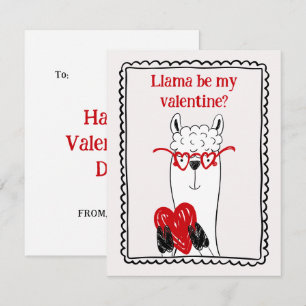 Carte De Correspondance Llama Pour Ma Saint-Valentin Drôle Enfants Saint-V