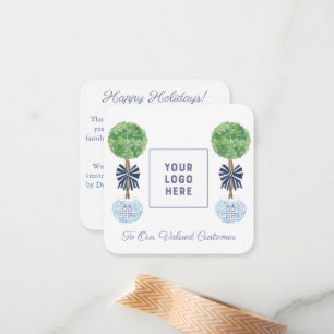 Carte De Correspondance Logo Chic Loyal Client Holidays Merci Remise