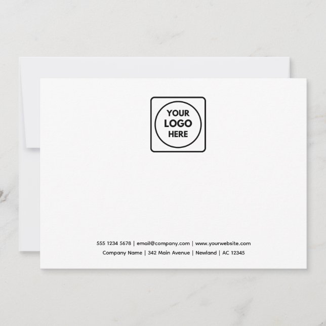 Carte De Correspondance Logo commercial | Professionnel White (Devant)