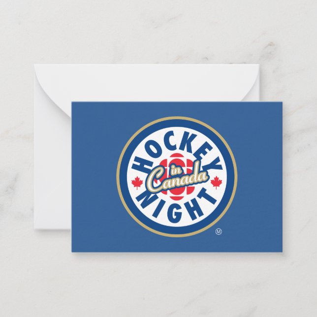 Carte De Correspondance Logo de la nuit du hockey au Canada (Devant)