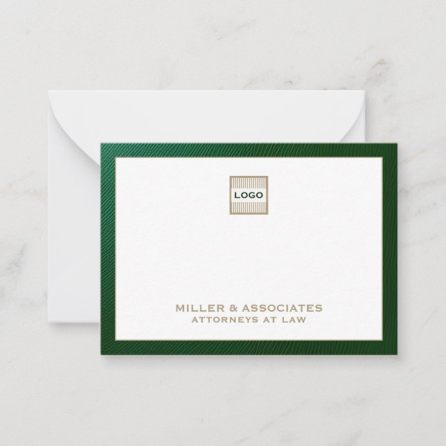 Carte De Correspondance Logo de l'entreprise de luxe personnalisé (Devant)