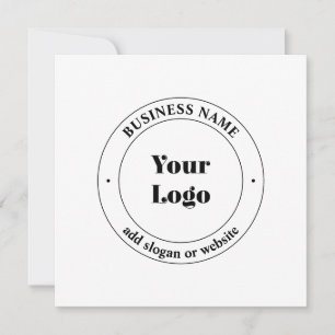 Carte De Correspondance Logo d'entreprise et texte promotionnel Blanc