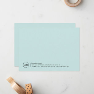 Carte De Correspondance Logo d'entreprise moderne clair Turquoise