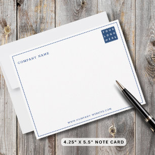 Carte De Correspondance Logo d'entreprise Nom de l'entreprise Marine Front