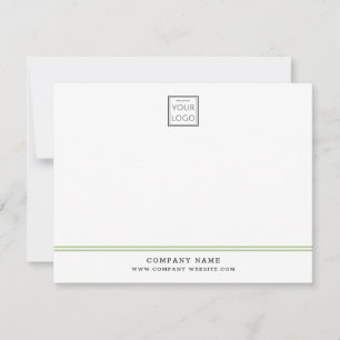 Carte De Correspondance Logo d'entreprise personnalisé Ligne verte Nom de