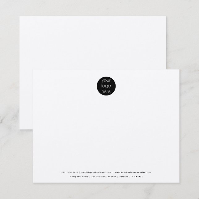 Carte De Correspondance Logo d'entreprise professionnelle Rustic Kraft (Devant / Derrière)