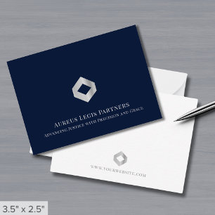 Carte De Correspondance Logo en argent de luxe élégant