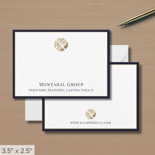 Carte De Correspondance Logo Gold professionnel élégant