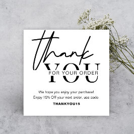 Carte De Correspondance Logo Personnalisé Minimaliste Business Merci Note