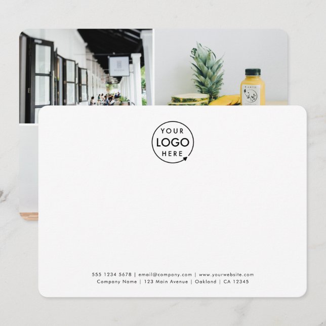 Carte De Correspondance Logo professionnel 4 Photo Collage professionnel (Devant / Derrière)