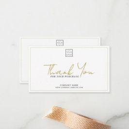 Carte De Correspondance Logo Simple Entreprise Promo Code Merci Or