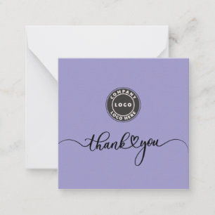 Carte De Correspondance Logo simple et remerciement au propriétaire de l'e