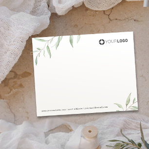 Carte De Correspondance Logo vert rustique minimal entreprise papeterie