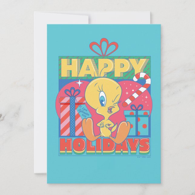 Carte De Correspondance LOONEY TUNES™ | TWEETY™ Joyeuses Fêtes (Devant)